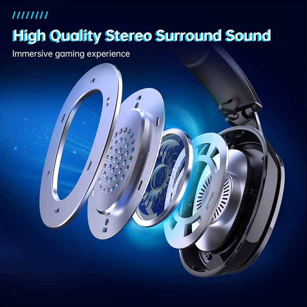 BOLT AXTION Wireless Gaming Headphones with Detachable Noise Canceling Microphone