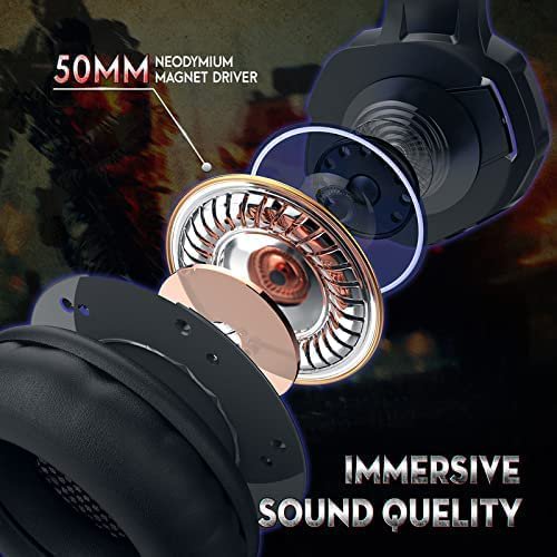 BOLT AXTION Gaming Headset with Microphone, Gaming Headphones Stereo 7.1