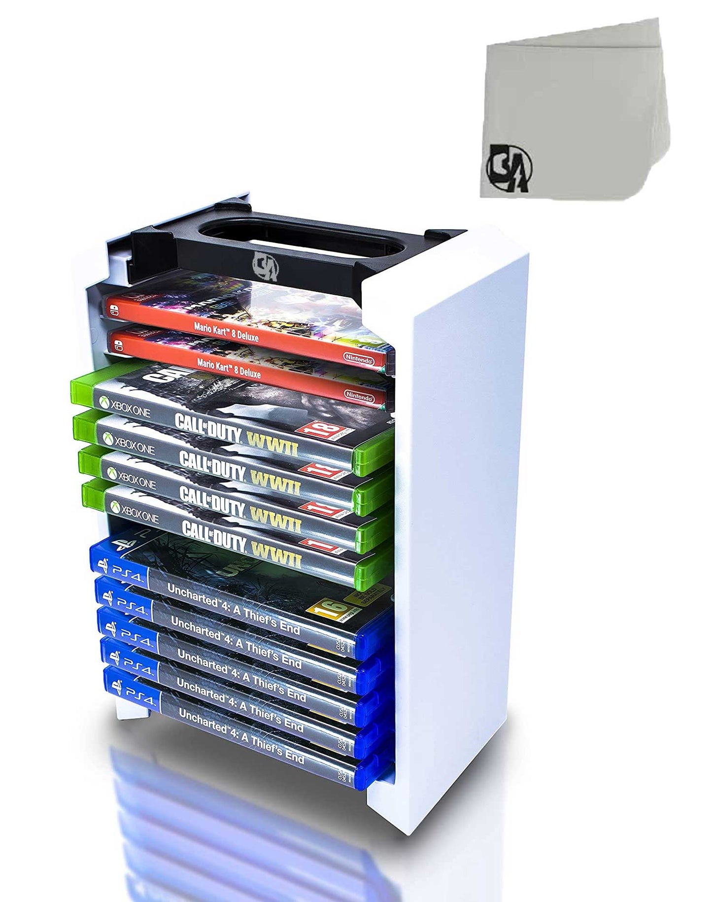 Universal Video Game Storage Holder Towel for PS4, PS5, Xbox One, Xbox Series X/S BOLT AXTION