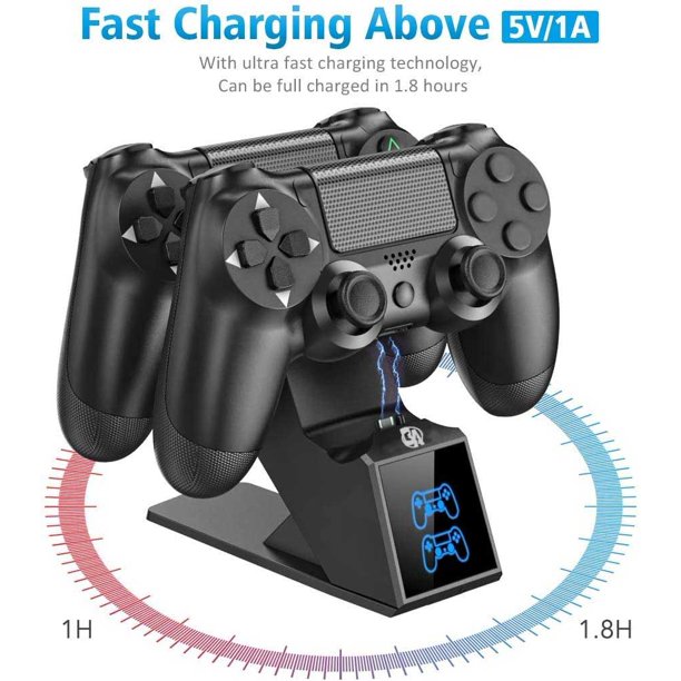 PlayStation 4 Charger USB Charging Dock Station Compatable with Dualshock 4 BOLT AXTION