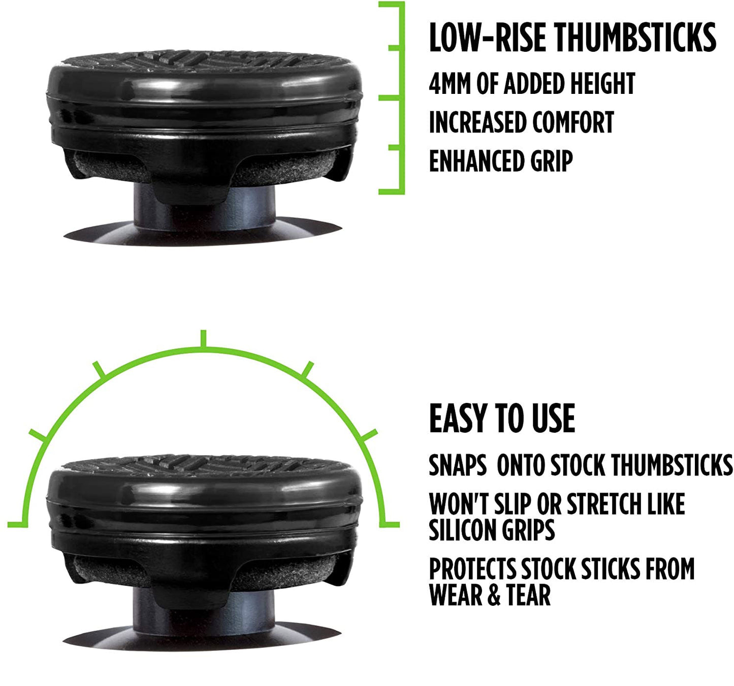 2 Performance Thumbsticks for Xbox Series X and Xbox One Controllers Black