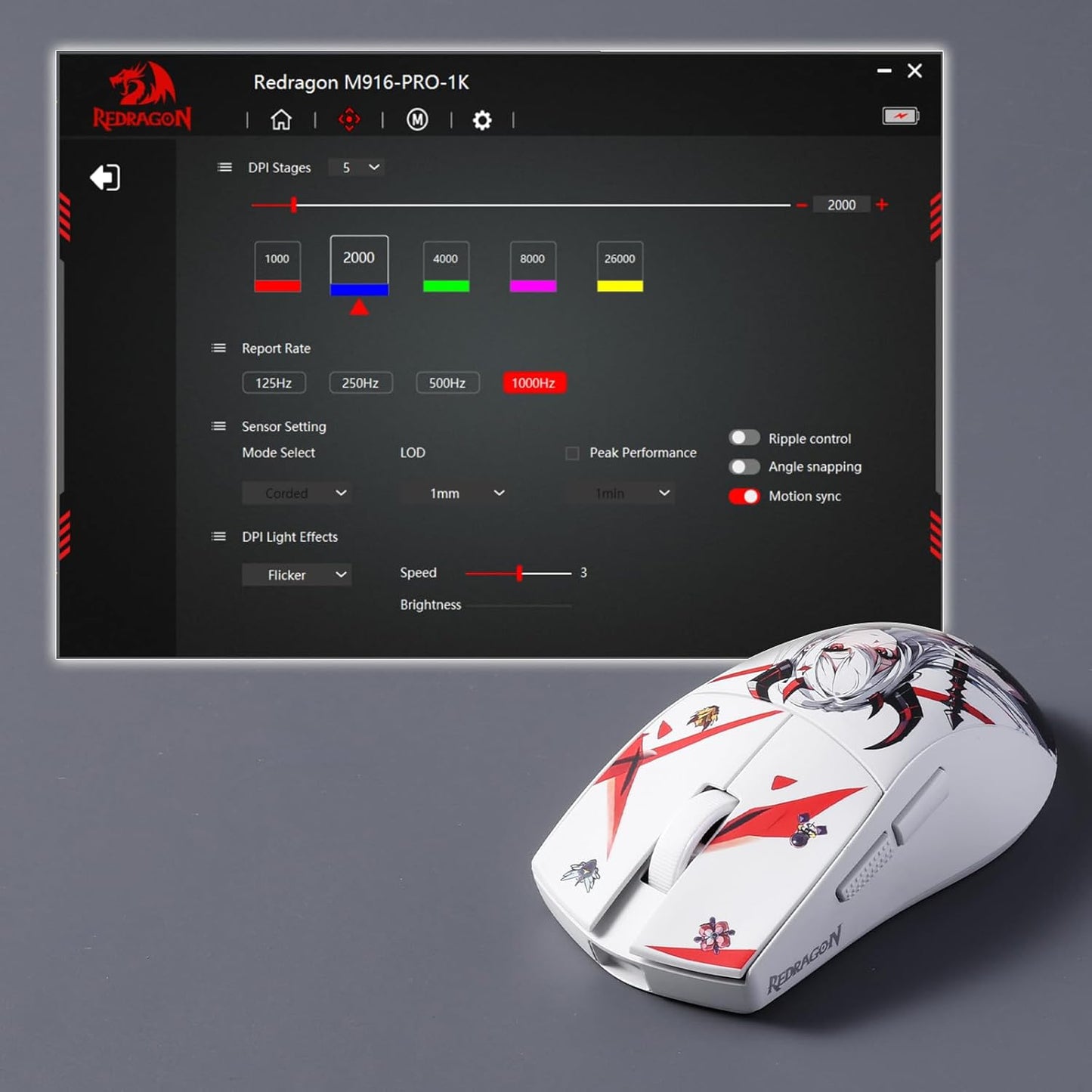 BOLT AXTION EISA K1NG M916 PRO Gaming Mouse | 1K Hz Ultra-High Precision | Ergonomic Design for Pro Gamers