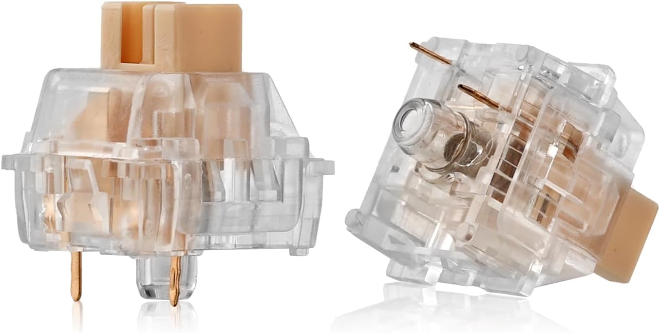 BOLT AXTION Linear Mechanical Switches: Premium Quiet Linear, 3-Pin Plate Mounted, Hot-Swappable DIY Keyboard Mod Kit with 50 Million Clicks (70 pcs, Keycap + Switch Puller)