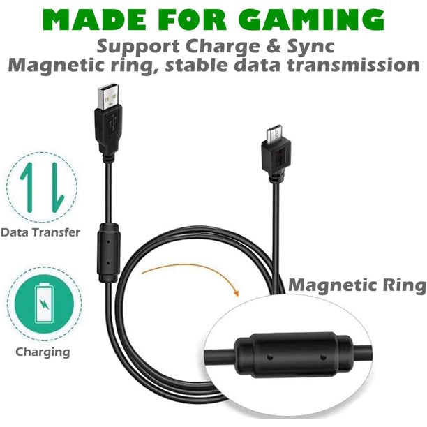 2 Pack 10ft Controller Charging Cable for PS4 and XBOX Series