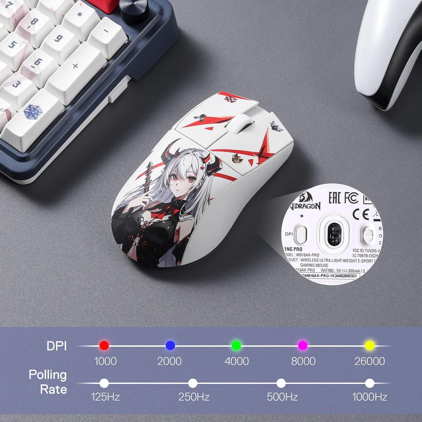BOLT AXTION EISA K1NG M916 PRO Gaming Mouse | 1K Hz Ultra-High Precision | Ergonomic Design for Pro Gamers