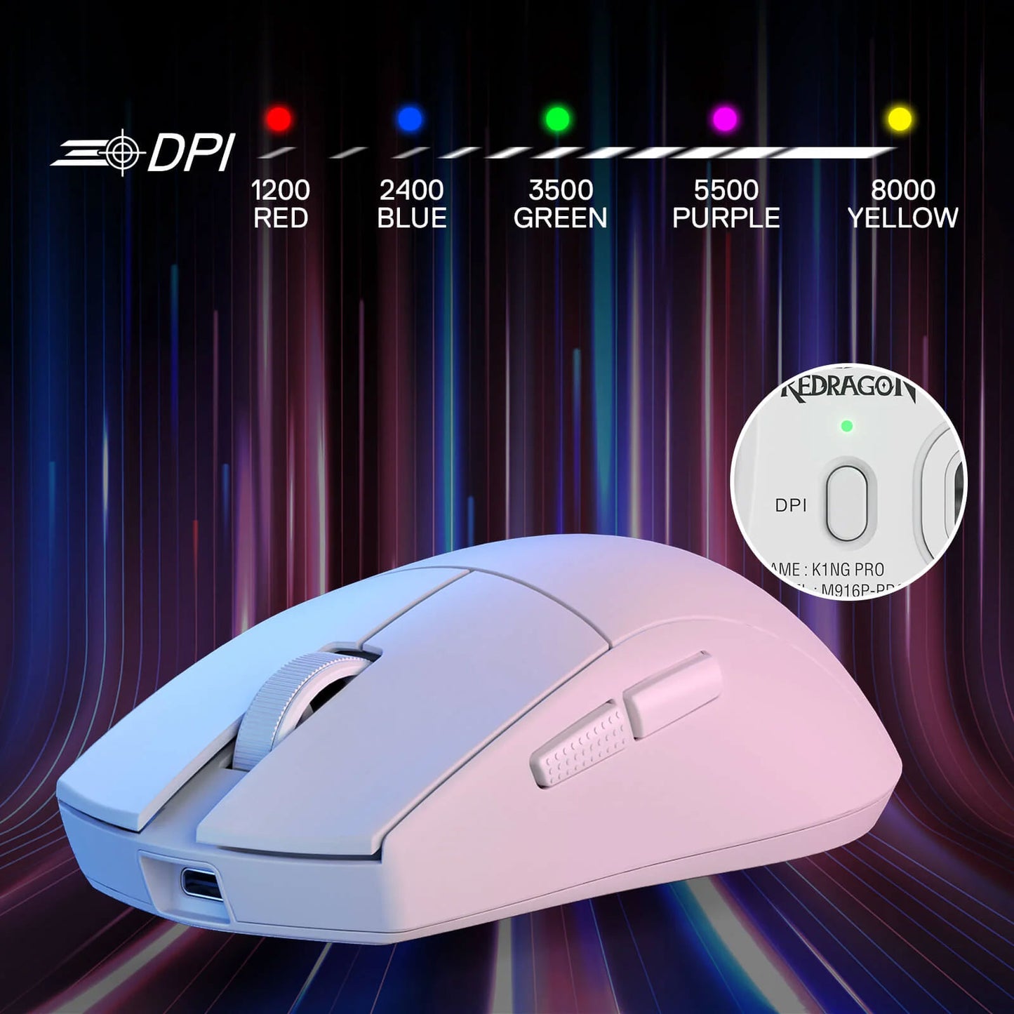 BOLT AXTION M916 PRO Wireless Gaming Mouse - 49G Ultra-Light, 26K DPI, 3-Mode, Ergonomic Grip, Programmable Buttons, DPI & Keybind Customization
