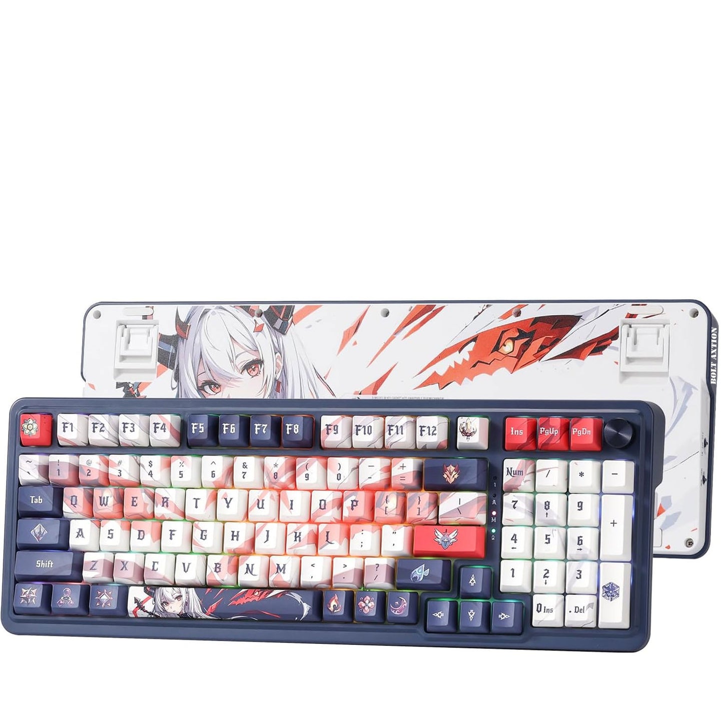 BOLT AXTION K686 PRO SE 98 Keys Wireless Gasket RGB Gaming Keyboard, 3-Mode Anime Mechanical Keyboard