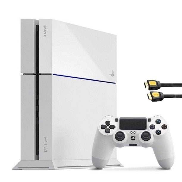 Sony PlayStation 4 500GB Gaming Console White With BOLT AXTION Bundle Like New