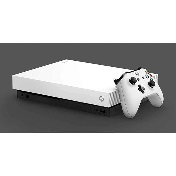 Microsoft Xbox One X 1TB Gaming Console White 2 Controller Included BOLT AXTION Bundle Like New