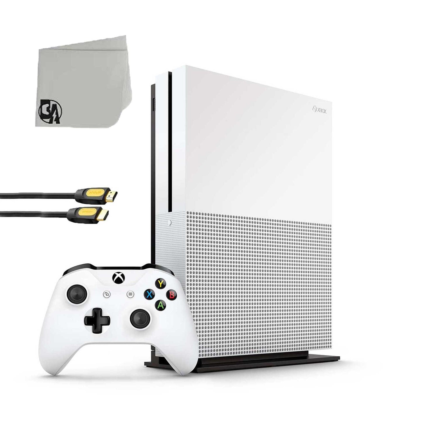 Microsoft Xbox One S 500GB Gaming Console White with BOLT AXTION Bundle Like New