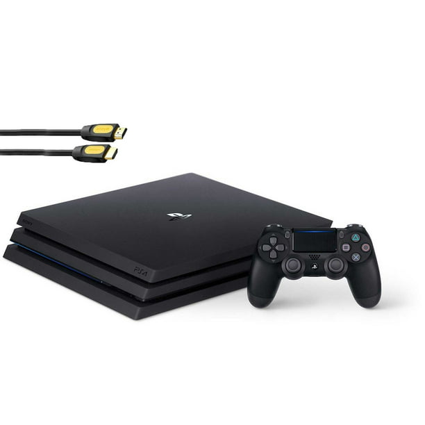 Sony PlayStation 4 Pro 1TB Gaming Console Black 2 Controller Included BOLT AXTION Bundle Like New