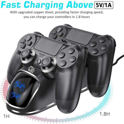 PlayStation 4 Controller Dock Station Charger with 1.8-Hours Charging Chip BOLT AXTION