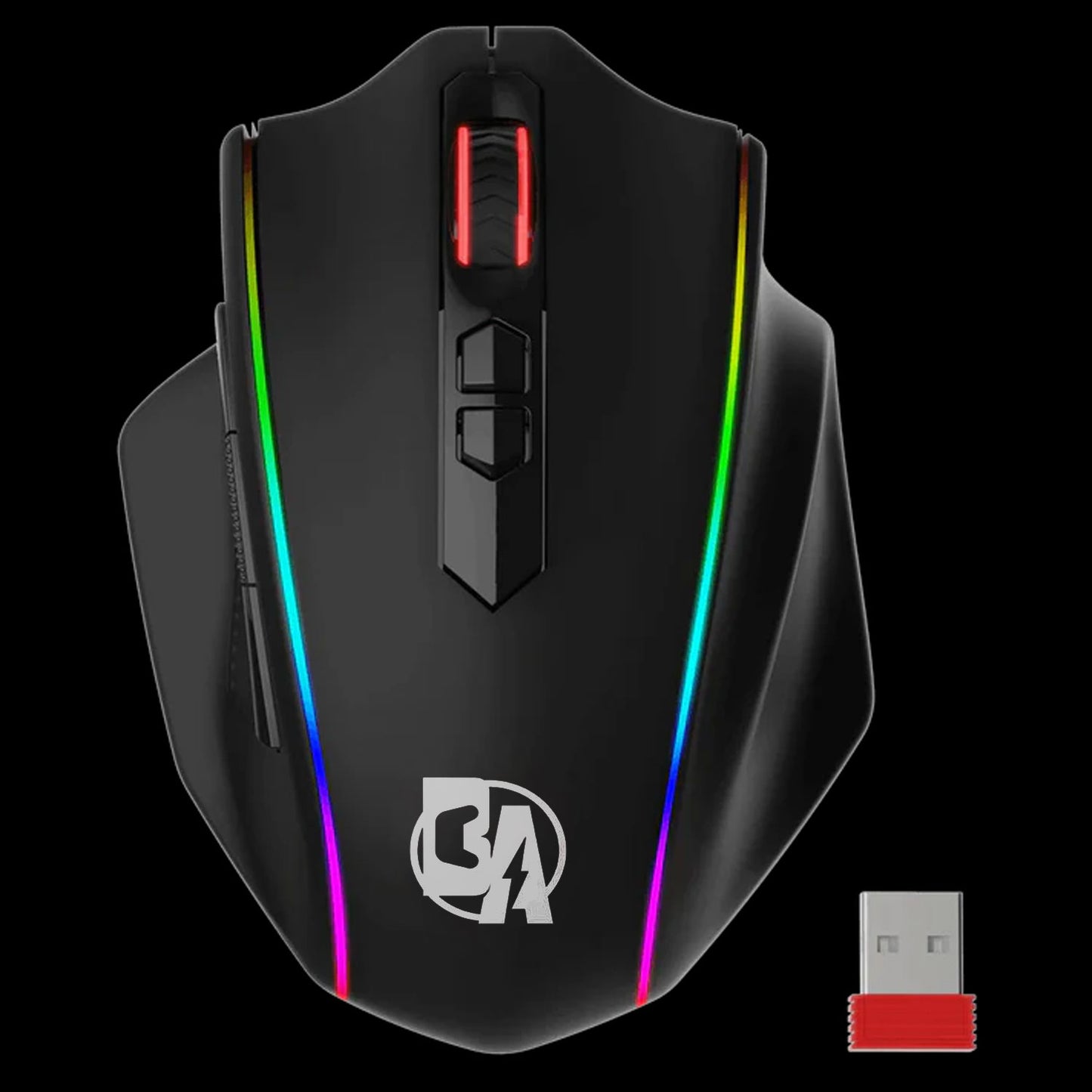 BOLT AXTION Wireless Gaming Mouse 16000 DPI, 45H Battery, Custom Macros & RGB for PC/Mac/Laptop.