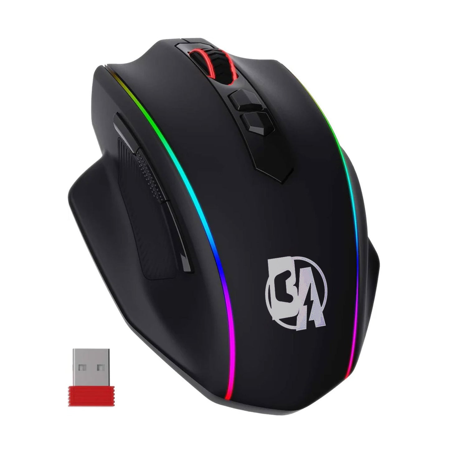 BOLT AXTION Wireless Gaming Mouse 16000 DPI, 45H Battery, Custom Macros & RGB for PC/Mac/Laptop.