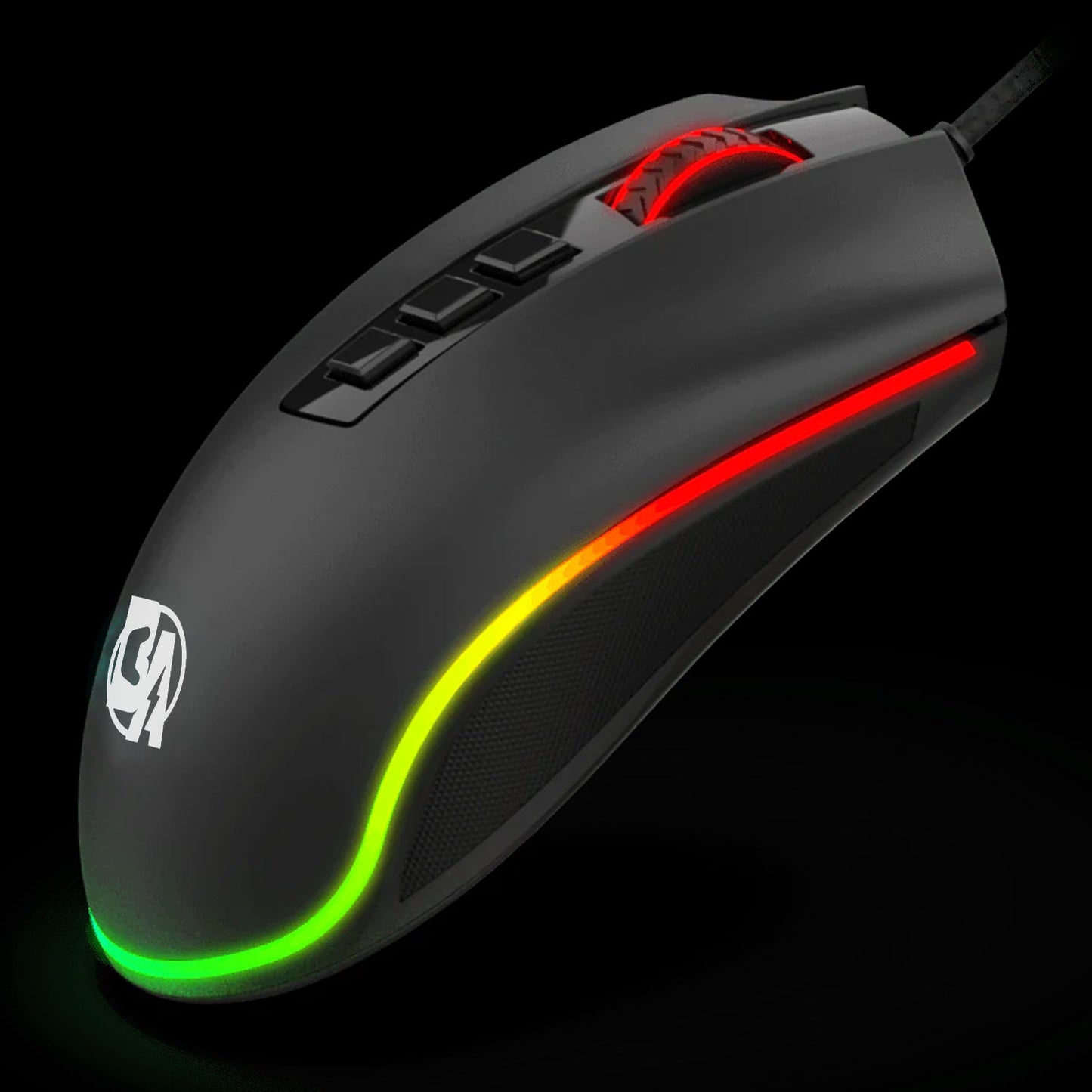 BOLT AXTION M711 Cobra Gaming Mouse - RGB Backlit, 10,000 DPI, Ergonomic, 7 Programmable Buttons.