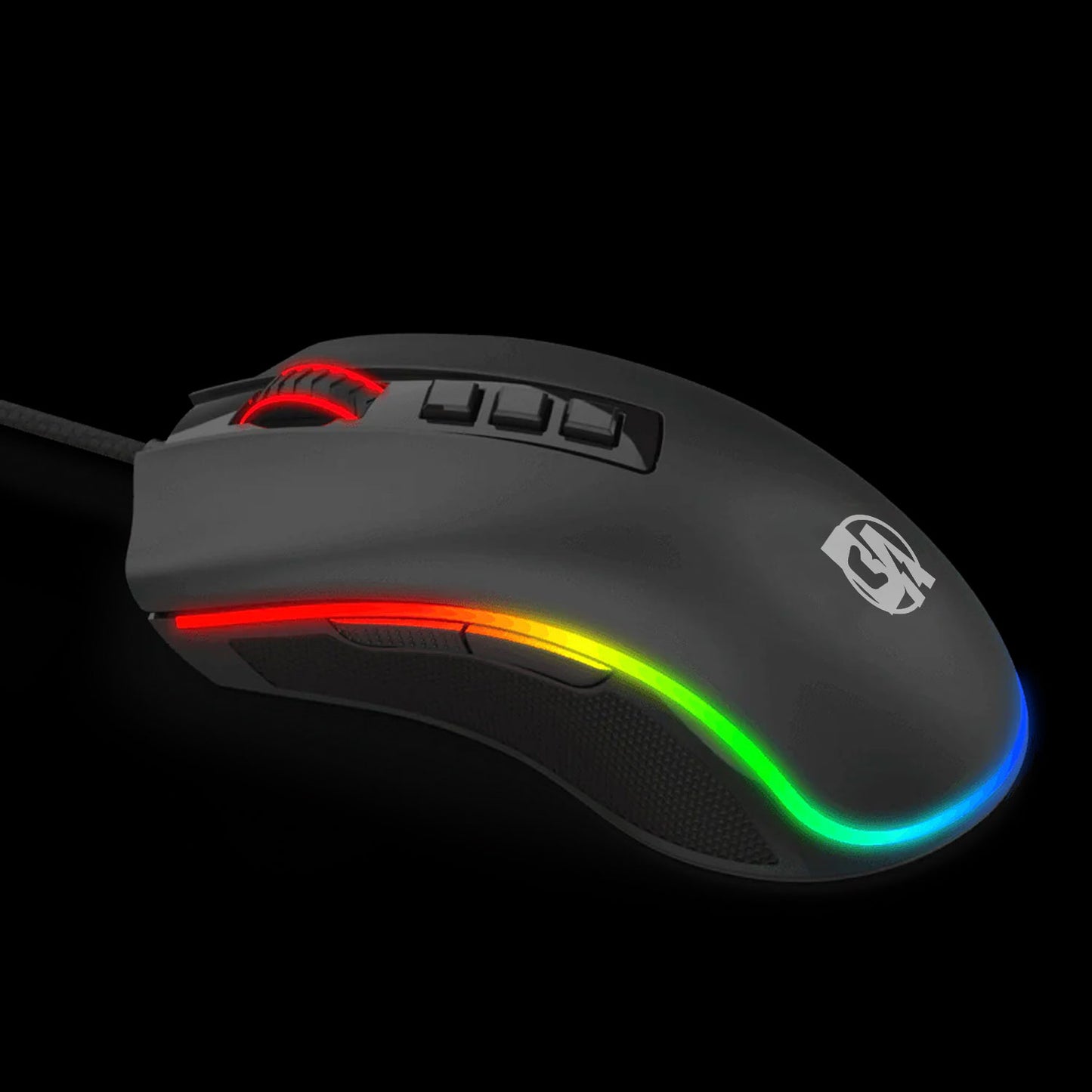 BOLT AXTION M711 Cobra Gaming Mouse - RGB Backlit, 10,000 DPI, Ergonomic, 7 Programmable Buttons.