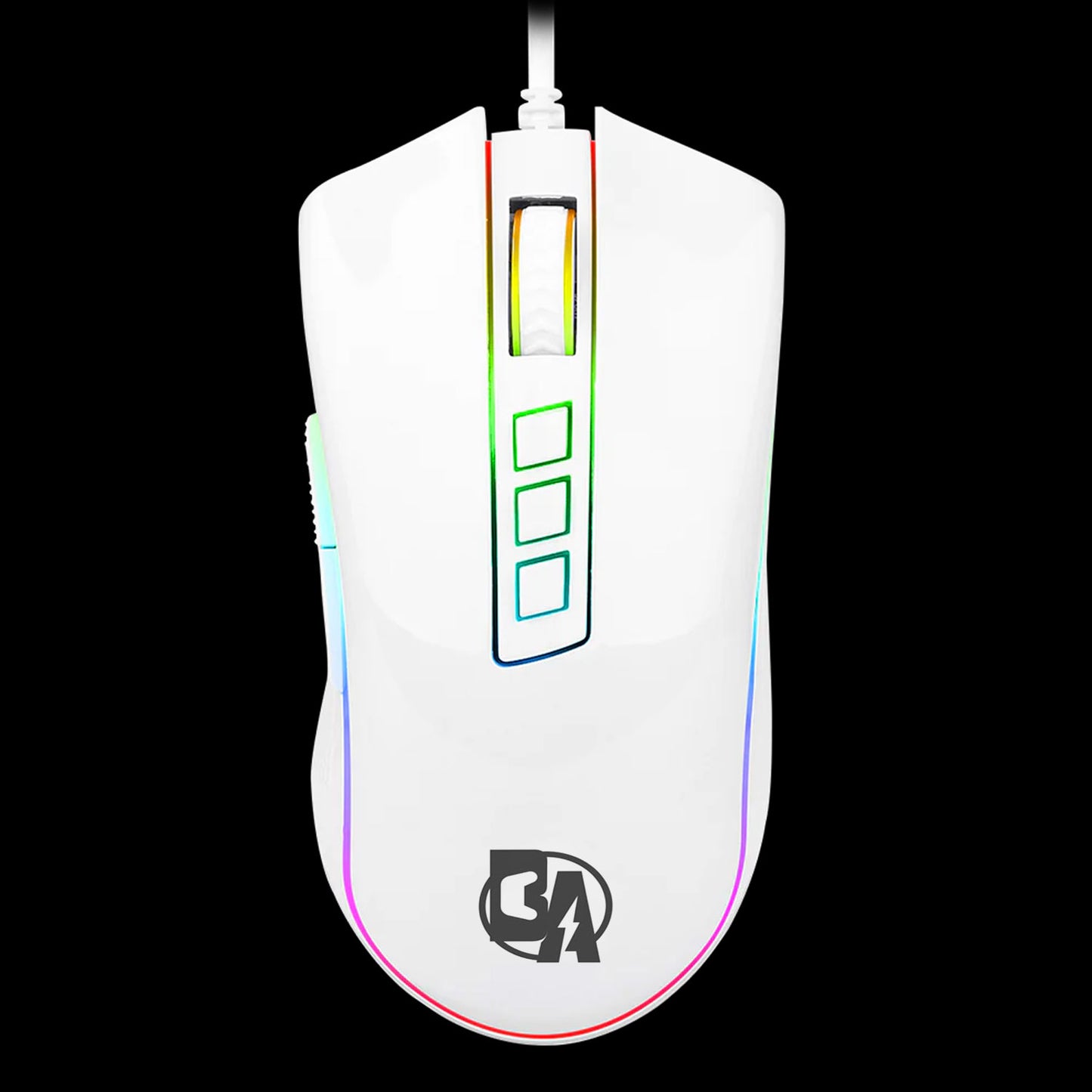 BOLT AXTION M711 Cobra Gaming Mouse - RGB Backlit, 10,000 DPI, Ergonomic, 7 Programmable Buttons.