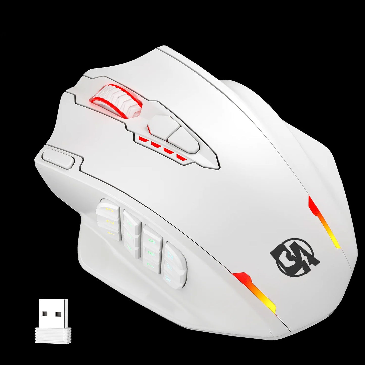 BOLT AXTION Wireless Gaming Mouse, 16000 DPI RGB, 16 Programmable Buttons, 45Hr Battery