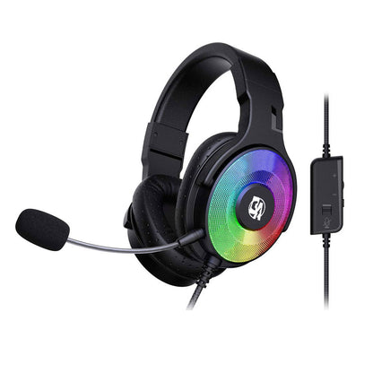 BOLT AXTION H350 RGB Wired Gaming Headset - Dynamic RGB Backlight, 50MM Stereo Surround Sound Drivers, Detachable Mic, Over-Ear Headphones for PC, PS4, Xbox One, Switch