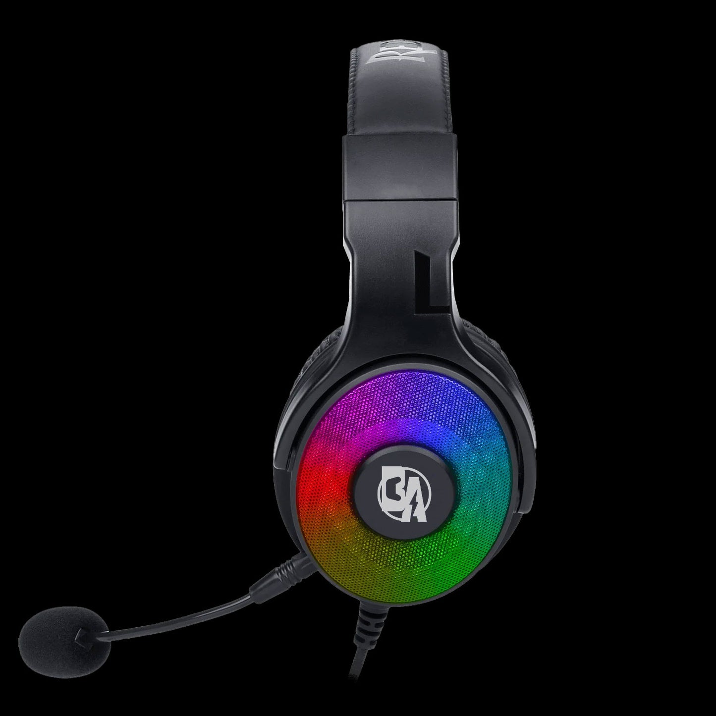 BOLT AXTION H350 RGB Wired Gaming Headset - Dynamic RGB Backlight, 50MM Stereo Surround Sound Drivers, Detachable Mic, Over-Ear Headphones for PC, PS4, Xbox One, Switch