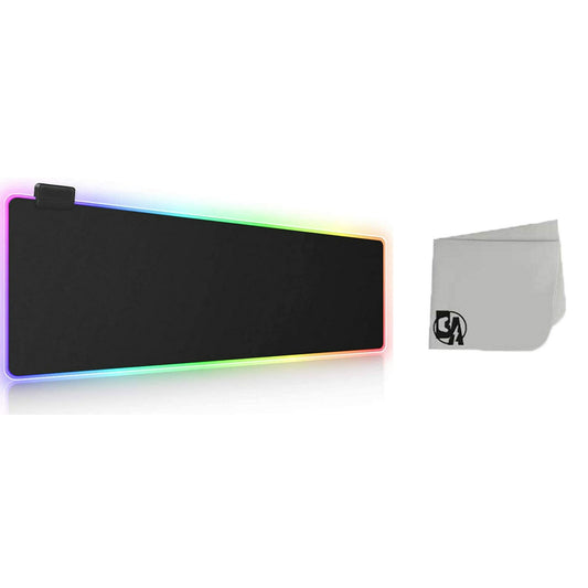 RGB Gaming Bolt Axtion Large Extended Soft LED Mouse Pad With 14 Lighting Modes for keyboards