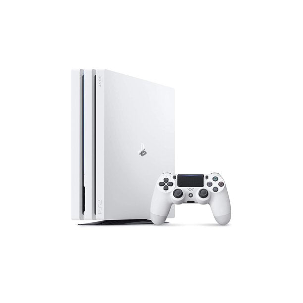 Sony PlayStation 4 Pro Glacier 1TB Gaming Consol White with BOLT AXTION Bundle Like New