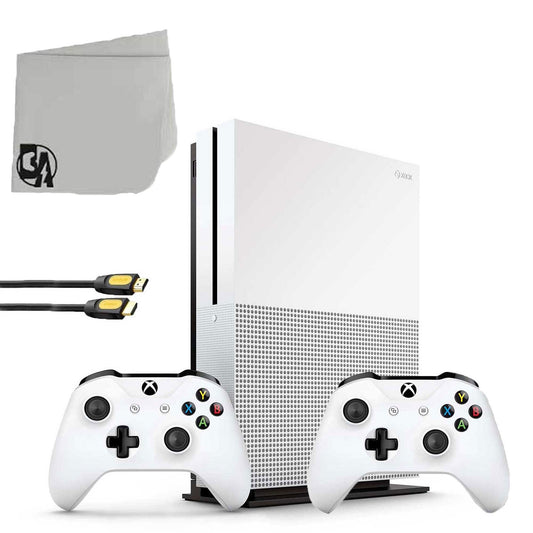 Microsoft Xbox One S 500GB Gaming Console White with 2 Controller Included BOLT AXTION Bundle Like New