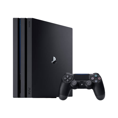 Sony PlayStation 4 Pro 1TB Gaming Console Black 2 Controller Included BOLT AXTION Bundle Refurbished