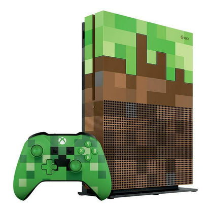 Microsoft 23C-00001 Xbox One S Minecraft Limited Edition 1TB Gaming Console with HDMI Cable (Refurbished)