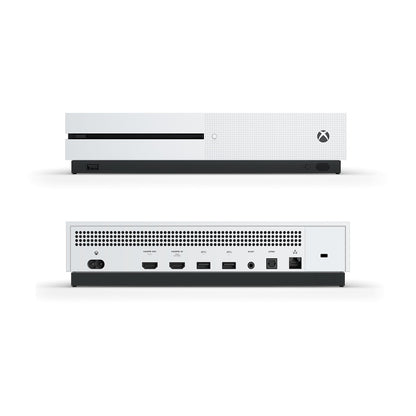 Microsoft 234-00051 Xbox One S White 1TB Gaming Console with 2 Controller Included BOLT AXTION Bundle Like New