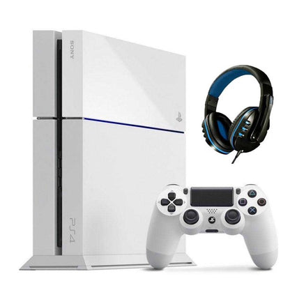 Sony PlayStation 4 500GB Gaming Console White With BOLT AXTION Bundle Like New