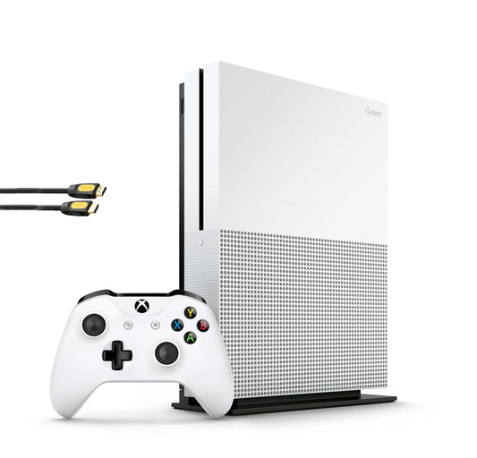 Microsoft Xbox One S 500GB Gaming Console White with BOLT AXTION Bundle Like New
